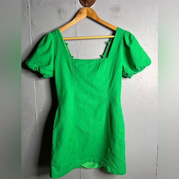 Altar’d State Linen Blend Puff Sleeve mini Dress.  Size Small - Picture 1 of 9